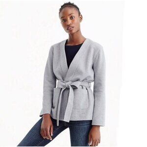 NEW! J. Crew Belted Sweatshirt Blazer Jacket Gray Style H0715 SZ S